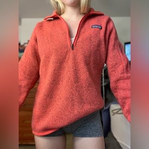 Patagonia fleece pull over half zip up